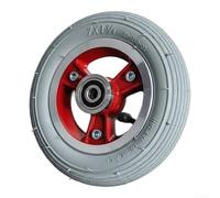 Roue avant de rechange de 17,8 cm pour fauteuils roulants électriques avec pneu pneumatique et jante usinée de précision (rouge, 10 mm)