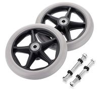 Roue avant de remplacement de fauteuil roulant de 6 pouces, paquet de 2, accessoires universels de roue de remplacement pour fauteuil roulant Walker, gris