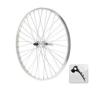 Roue avant de vélo 26 pouces en aluminium moyeu blocage rapide ( Argent / 26" (559-21mm) )