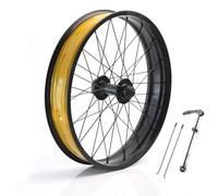 Roue Avant de vélo de Neige 20 Pouces, 26 Pouces x 4 Pouces, Alliage d'aluminium, Blocage Rapide, 9 x 135 mm, Frein à Disque 6 boulons, Roue Avant de vélo (20 Pouces)