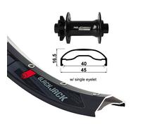 Roue avant de vélo pour disque à 6 boulons 27.5RODI READY 40 110X15MM BOOST V.8.