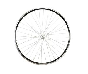 Roue avant de vélo VTC écrou axe plein jante Velox ER10. Magnum Noir