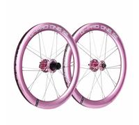 Roue Avant Et Arrière BMX 20 Pouces Jantes De Vélo 406/451 Hauteur 40mm, Frein À Disque Paire De Roues De Vélo Pliantes, Cassette 8-11 Vitesses, Dégagement Rapide 100/135mm, 20/20 Trous(Roze,451)