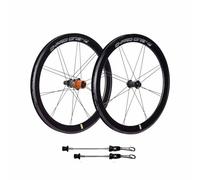 Roue Avant Et Arrière De Vélo Pliant BMX 20pouces 406 451 Paire De Roues De Frein À V 9 * 74/10 * 130mm Dégagement Rapide 36mm Jantes À Double Paroi 20/20 Trous, Cassette 8-11S(Black-406)