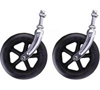 Roue Avant For Fauteuil Roulant Manuel 6"/7"/8", Fourche Motrice, Pneu En Uréthane Plein, Accessoires De Remplacement De Roue(Black,15cm(6in))