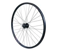 Roue avant moyeu 6 trous cassette jante rayons double paroi avec oeuillets Velox M640 Disc Shimano Disc M745 11-10-9V. Tubeless Ready 21C 32 Noir