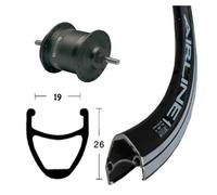 Roue avant moyeu Exal Dyn.Dh3N31 .36T Airline Noir