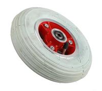 Roue avant pivotante de 20,3 cm pour fauteuil roulant électrique avec design gonflable absorbant les chocs et utilisation tout terrain (rouge, 8 mm)