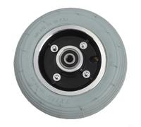 Roue avant pneumatique de 7 x 1 3/4, pour fauteuil roulant électrique et scooter, pneu gris avec jante en alliage noir ou rouge, convient aux essieux de 8 mm et 10 mm, pièce de rechange facile à