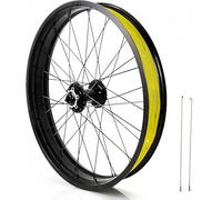 Roue Avant pour Fat Bike 20/26 Pouces X 4 Pouces, Roue pour Vélo de Neige/Plage, Axe Traversant, Frein a Disque, Moyeux 15 X 135 Mm, 36 Trous, pour Cassette 7-12 Vitesses Black,26"