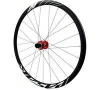 Roue avant pour vélo de route 700C, jante double paroi en alliage d'aluminium, frein à disque, roue arrière à blocage rapide, moyeu 24 trous pour cassette 8/9/10/11/12 vitesses Red,Rear Wheel