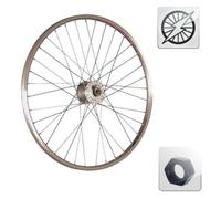 Roue avant vélo 650 avec dynamo moyeu ( Argenté / 650mm (584-21mm) )