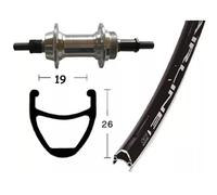 Winora Vuelta Airline 1 6-7s 26´´ Rear Wheel Argenté 10 x 135 mm Black / Silver