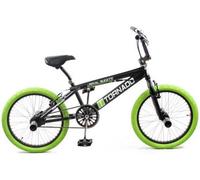 Roue BMX Royal-Bugatti Tornado Freestyle 20 pouces - Noir mat avec pneus verts
