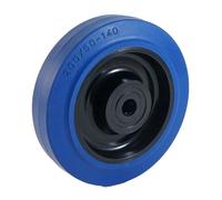 Roue caoutchouc EASYROLL® BLEU 100 x 35 alésage 12 longueur de moyeu 40 mm