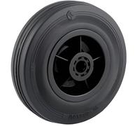 Roue caoutchouc noir 125 x 40 LM50 AL15 charge 100Kg