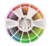 Roue Chromatique Professionnelle, Cercle Chromatique de Couleurs Guide de Mélange de Couleurs Guide de Poche Rond Carte de Chromatographie sur Ongles Roue Chromatique Fournitures de Cartes en Papier 5