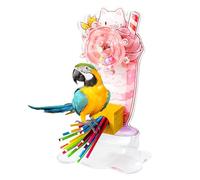 Roue colorée de jouets de perruche, jouet de calopsitte pour cage à oiseaux | Jouet perroquet acrylique coloré | Accessoires pour cage à oiseaux Le divertissement résistant aux morsures améliore le bi