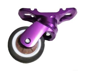 Roue compatible Brompton, roulette silencieuse de 32 mm, moyeu en alliage d'aluminium, pivot omnidirectionnel, finition résistante à la rouille, accessoire de vélo pliable (argenté)