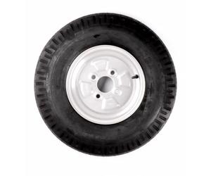 Roue complète 10 pouces - 5.00-10 pneu + jante - diamètre de trous: 4x100 -