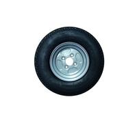 Roue complète 500x10 10" - 4 Trous - Entraxe 100mm - Déport 0 - Pour remorque - 10 pouces - Largeur 5 pouces - Indice de vitesse N 140km/h - Indice de charge 72 (355kg)