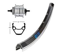 Winora Exal Zx 19 Qr Dynamo Shimano Dh3d32 Front Wheel Argenté 9 x 100 mm Black / Silver