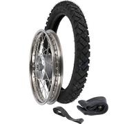 Roue complète démontée de 1,6 x 16 po en acier inoxydable + rayons en acier inoxydable + pneu HEIDENAU K42 (M+S)