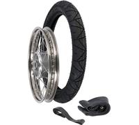 Roue complète non montée 1,6x16" Jante en acier inoxydable + Rayons en acier inoxydable + Pneu Heidenau K55