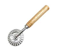 Roue coupe-pâtes, roue coupe-ravioli | Coupe-pâtes à bord cannelé en acier inoxydable avec manche en bois - Décorateur de pâte, outil de sertissage de raviolis, coupe-rouleau de pâte pour la cuisine d
