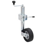 Roue cric de remorque avec pince fendue 60 mm acier galvanisé