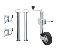 Roue Cric de Remorque avec Pince Fendue 60 mm Acier Galvanisé vidaXL