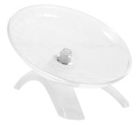 Roue D’Exercice Silencieuse pour Hamster avec Support, Plastique Blanc | Bords Arrondis et Surface Lisse, pour Garder les Petits Animaux Actifs dans Leur Habitat Domestique