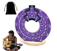 Roue d'accords de guitare Pro - Outil interactif Cercle des 5ème Musique | Disque en acrylique durable pour musiciens | Guide de référence rapide pour les échelles/progressions (tableau rotatif de