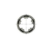 Roue d'adaptation pour tube rond Ø50 pour moteur diamètre Ø50 clip mou