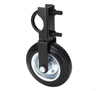 Roue d'aide robuste pour portail avec boulon en U, roulette en caoutchouc de 15,2 cm pour clôture à maillons de chaîne, rouleau de support réglable pour portillon de ferme de 1,6 à 5,1 cm