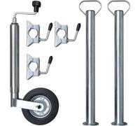 roue d'appui 48 mm avec 2 béquilles & 3 supports de serrage