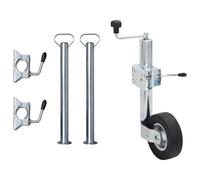 Roue d'appui 60 mm avec 2 tubes d'appui et 3 pinces