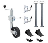 Roue d'appui 60 mm avec 2 tubes d'appui et 3 pinces