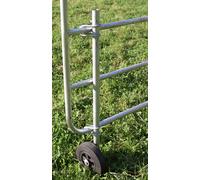 Roue jockey pour portail de pâturage.