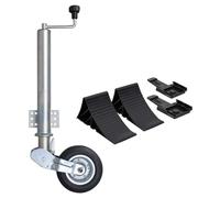 Roue d'appui rabattable 60 mm avec cales de roue