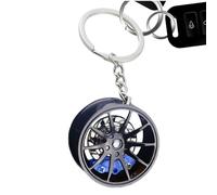 Roue dccel porte-clés cube de voiture - Chaîne de clé du moyeu de clé Hubb rouge frein, l'anneau créatif de la clé de la décoration de lca roues dcel cubso la ru, bleu, Consulte la descripción