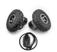 Roue de 25,4 cm 24 V 700 W - Kit de moteur à double entraînement 4.10-4 - 2 WD - Télécommande pour chariot électrique (avec joystick, vitesse maximale 6 km/h)