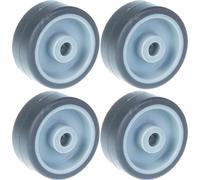 roue de 50 mm 2" à bandage caoutchouc gris avec centre en plastique Capacité de 160 kg, jeu de 4