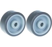 roue de 50 mm 2" à bandage caoutchouc gris avec centre en plastique Capacité de 80 kg, jeu de 2