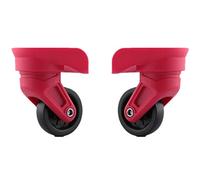 Roue de bagage de remplacement, remplacement de roues de bagage, roue muette de bagage pivotante à 360 degrés, remplacement de valise, roues de réparation, pièces Spinner(Size:Rose Pink)(Red)
