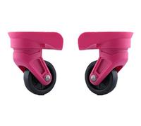Roue de bagage de remplacement, remplacement de roues de bagage, roue muette de bagage pivotante à 360 degrés, remplacement de valise, roues de réparation, pièces Spinner(Size:Rose Pink)(Rose Pink)