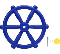 Roue de bateau pirate Direction de jouet pour maison dans l'arbre Extérieur Playhouse Backyard Playset Swing Set Accessoires pour terrain de jeu Annexe Bleu