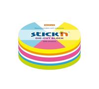Roue de bloc-notes 67x67mm 5 couleurs néon+blanc 250k.