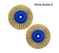 Roue De Brosse De Polissage De Loquet De Matériaux De Laboratoire Dentaire,Laine De Chèvre Lointaine,Buff Noir De Coton,Outils De Laboratoire Dentaire,Dentisterie,2 Pièces - Type White Bristle S #B