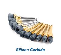 Roue De Brosse De Polissage Dentaire,2.35mm,Pour Pièce À Main À Contre-Angle,Poils De Chèvre,Feutre De Coton,Brosses De Prophylact,10 Pièces - Type 10pc Silicon Carbide